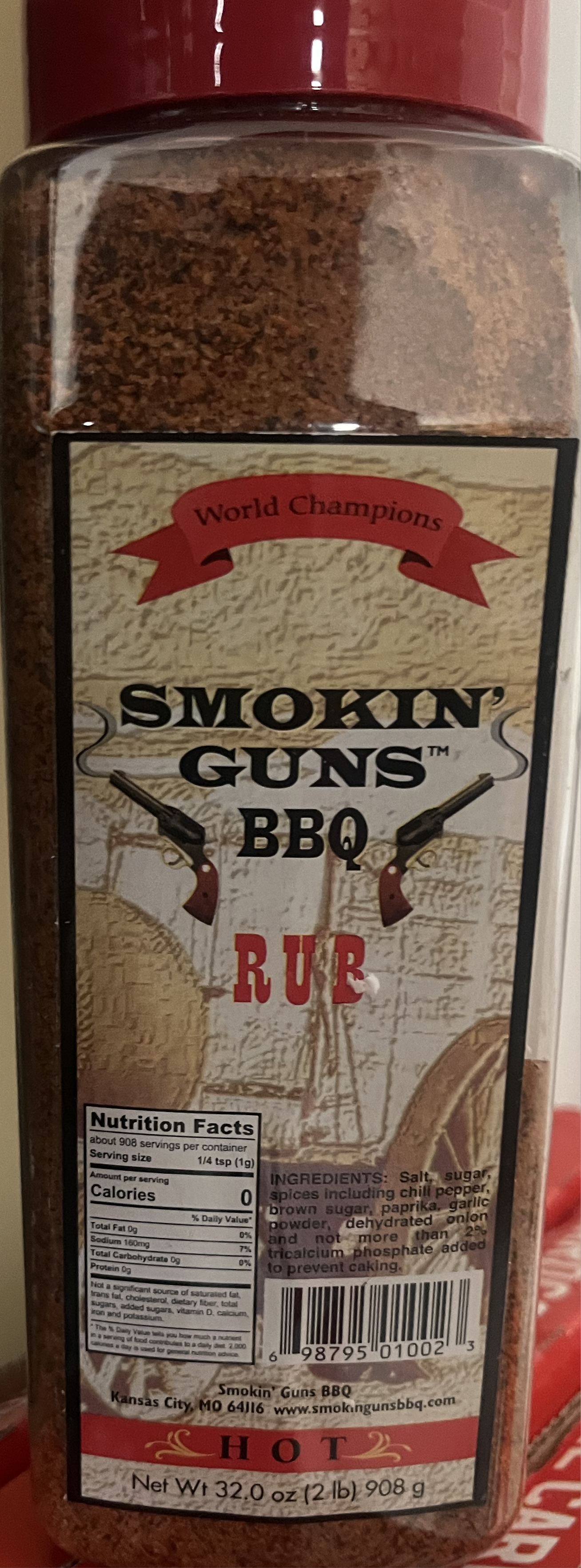 Smokin Guns Hot Rub 32 ounce