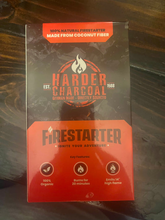 Harder Charcoal Fire Starters