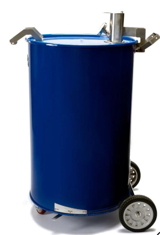 Hunsaker Gloss Blue Drum Smoker