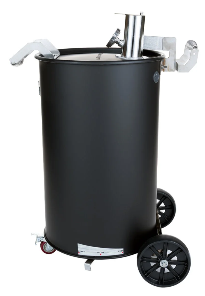 Hunsaker Flat Black Drum Smoker 30 gallon
